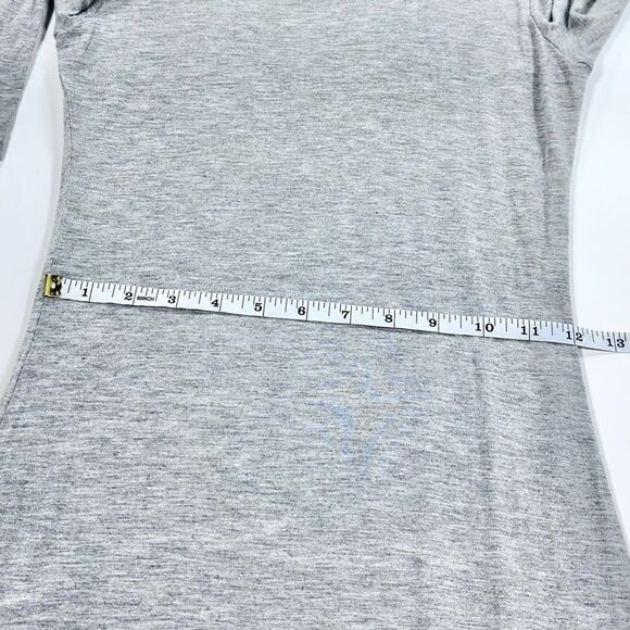 B.L.Q. grey bodycon midi length long sleeve stretch contour dress 0 - Picture 7 of 11